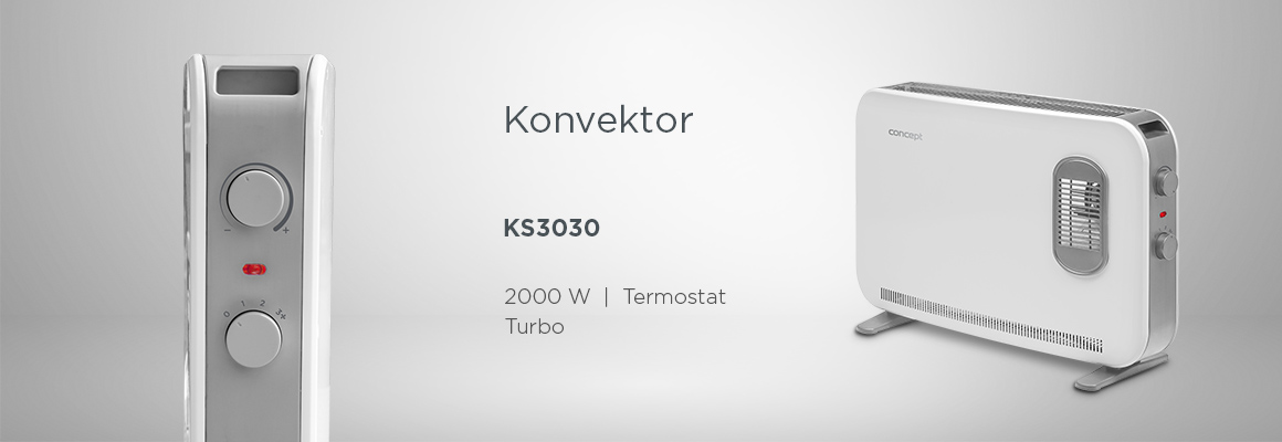 CONCEPT Hausgeräte KS3030 convecteur 2000 W avec Turbo